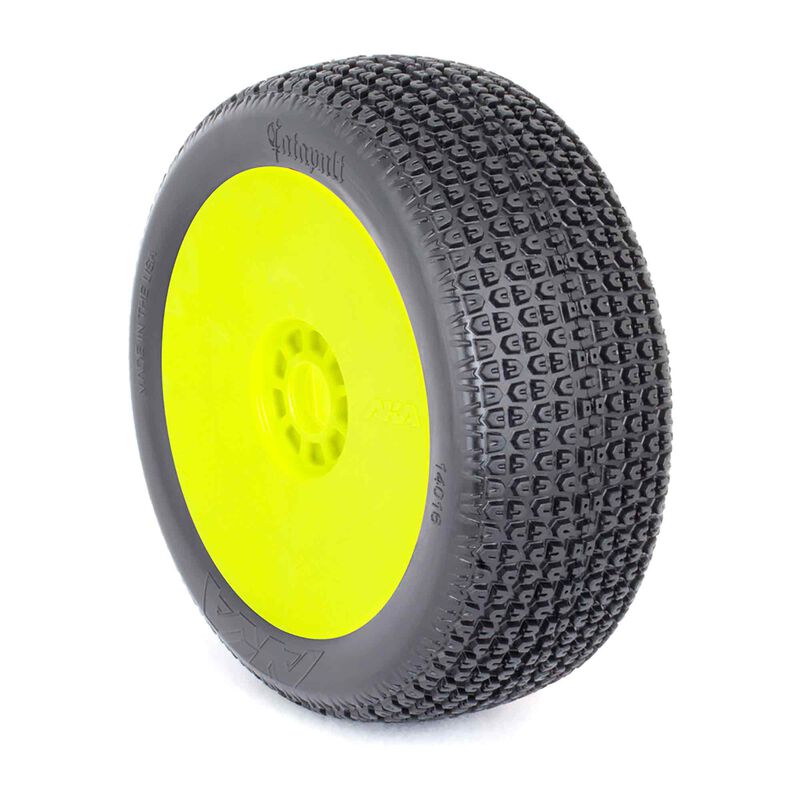 1/8 Chain Link Super Soft, EVO Buggy Pre Mounted Wheels (2): Yellow
