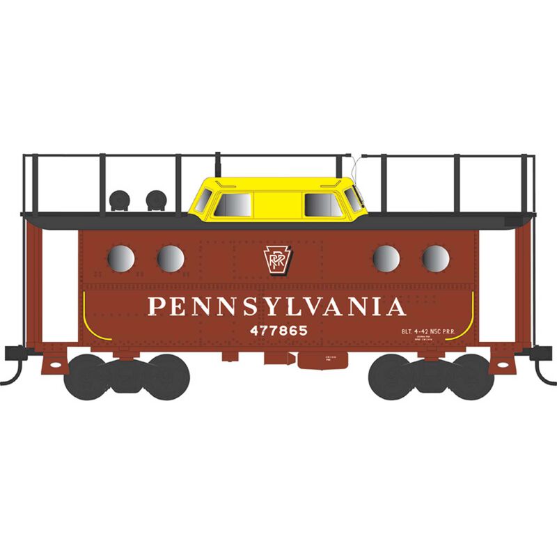 HO N5c Caboose, PRR Shadow Key with Trainphone #477865