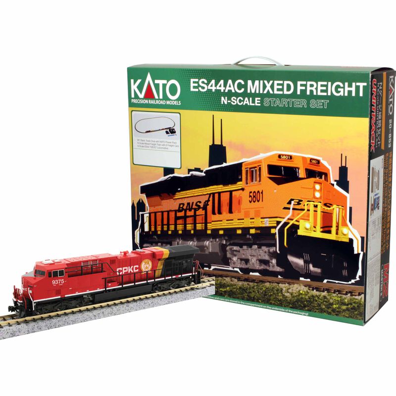 Kato USA, Inc. N ES44 Locomotive & Mixed Freight Starter Train Set, Canadian Pacific Kansas City