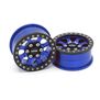 1/10 KMC KM237 Riot Beadlock Front/Rear 1.9 Rock Crawler Wheels, Blue