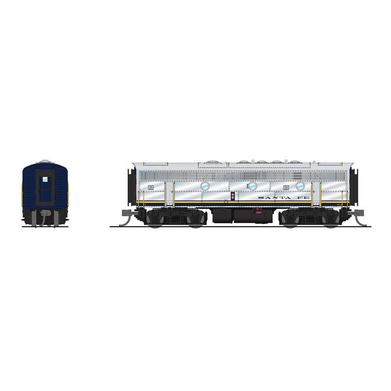 N EMD F7B Locomotive, ATSF 351A, Blue Warbonnet