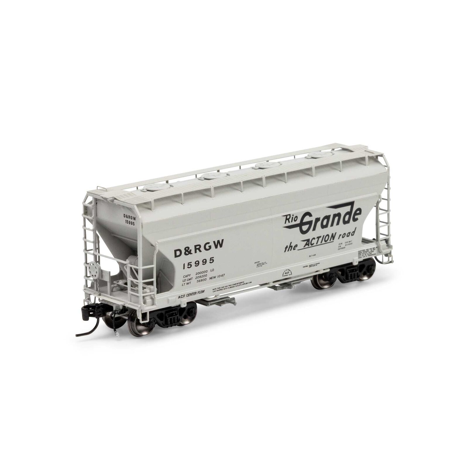 N ACF 2970 Covered Hopper, DRGW #15995