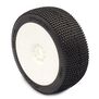 1/8 P1 Ultra Soft Pre-Mounted Tires, White EVO Wheels (2): Buggy