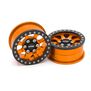 1/10 KMC KM237 Riot Beadlock Front/Rear 1.9 Rock Crawler Wheels, Orange