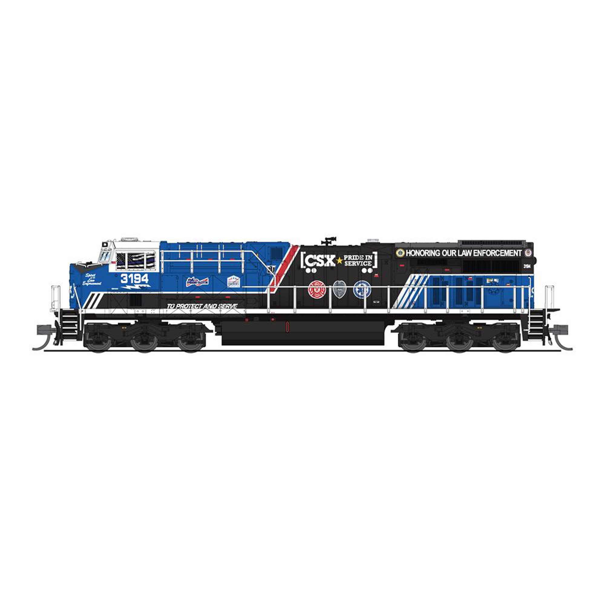 Broadway Limited Imports N GE ES44AC Locomotive, Pride in Service