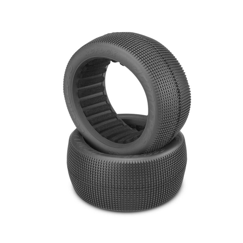 1/8 Reflex 4.0” Truggy Tires and Insert, Aqua A2 Compound (2)