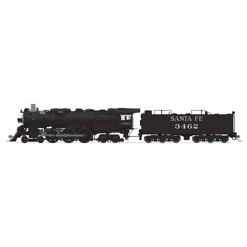 HO ATSF 3460 Class 4-6-4, #3462, Post-1942, Paragon4 Sound/DC/DCC, Smoke