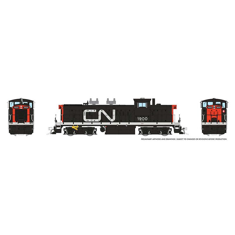 HO GMD-1 Locomotive, with DCC & Sound, CN Noodle #1900