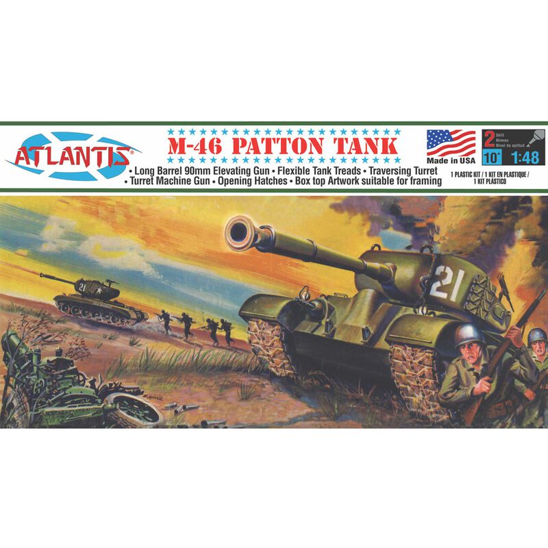M-46 Patton Tank 1/48 Plastic Model Kit