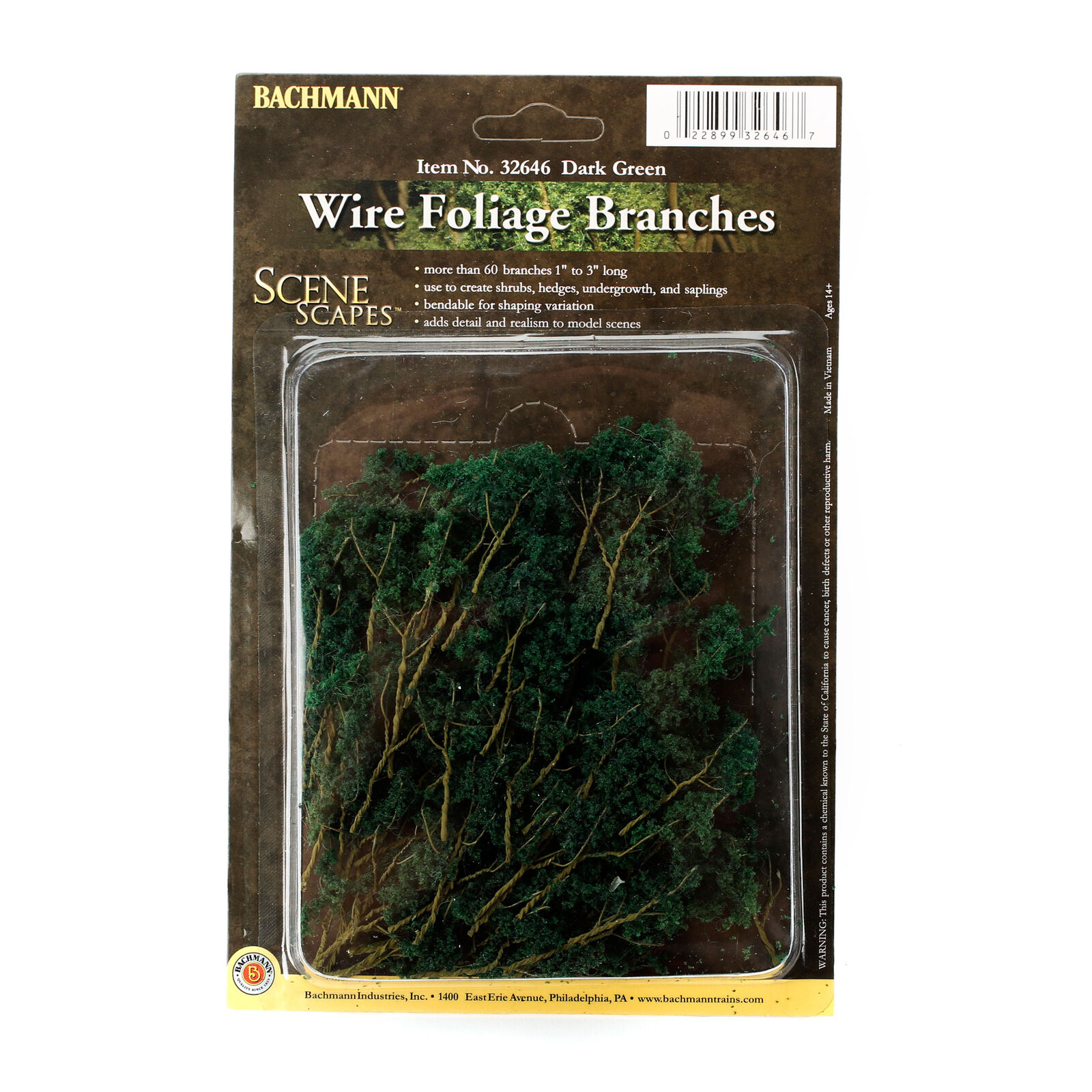 Scenescapes Wire Foliage Branches, Dark