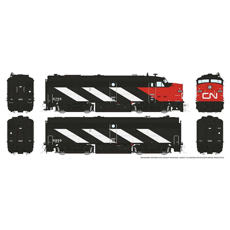 HO MLW FPA-2u/FPB-2u DC/DCC/S CN 1961: 6759/6859