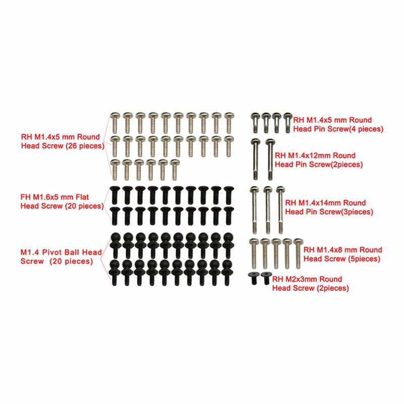 Hardware Set, 1/24 Losi Micro-B