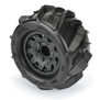 1/10 Dumont F/R 2.8" MT Tires Mounted 12mm/14mm Black Raid (2)