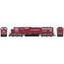 HO SD70M Locomotive, EMDX / Maroon / Black #7024