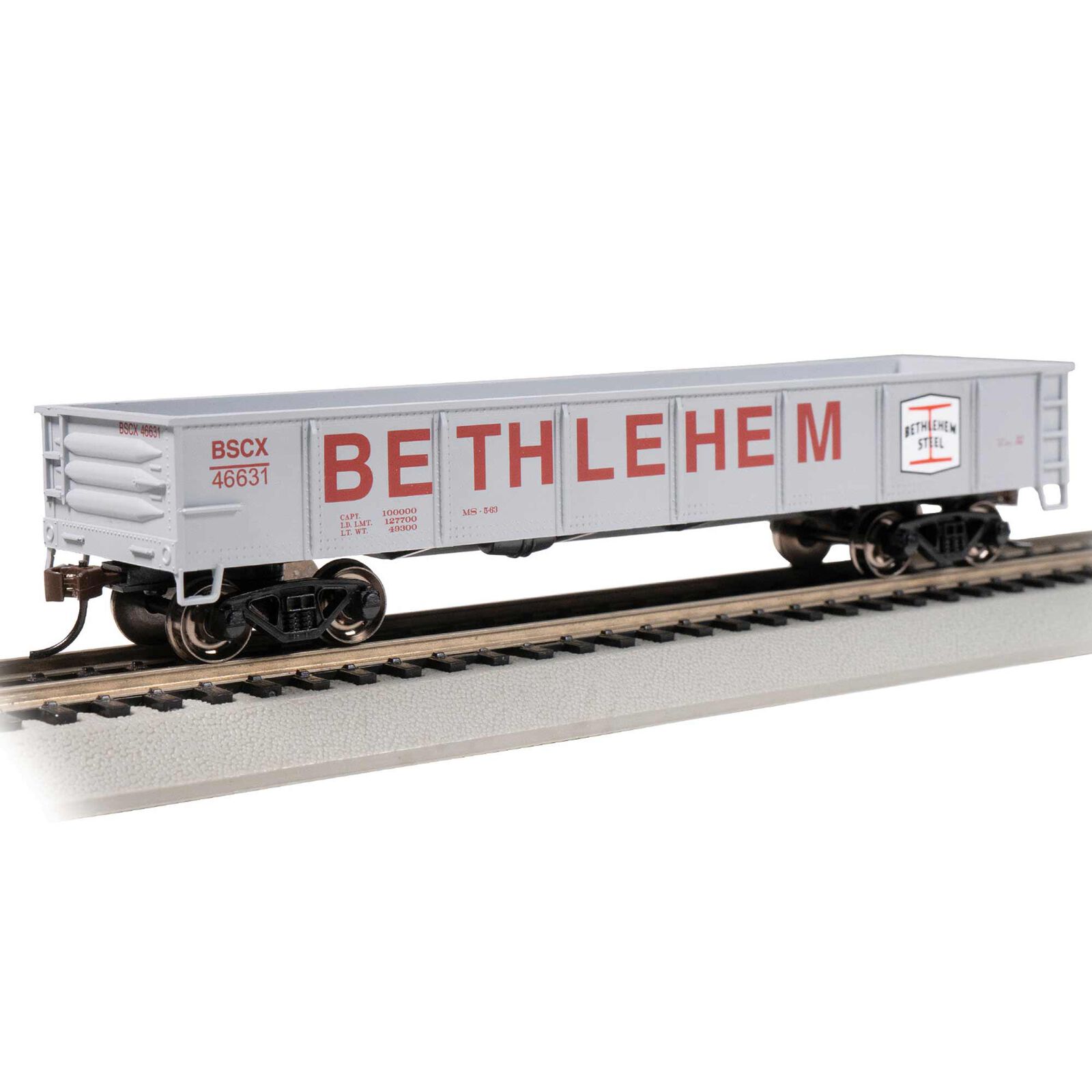 HO 40' Gondola Bethlehem Steel #46631 - Gray
