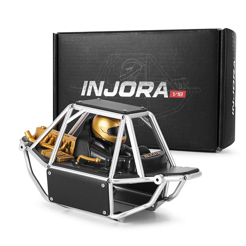 INJORA 1/18 Moonbit Nylon Tube Buggy Body Kit, Silver, 1/18 Traxxas TRX-4M