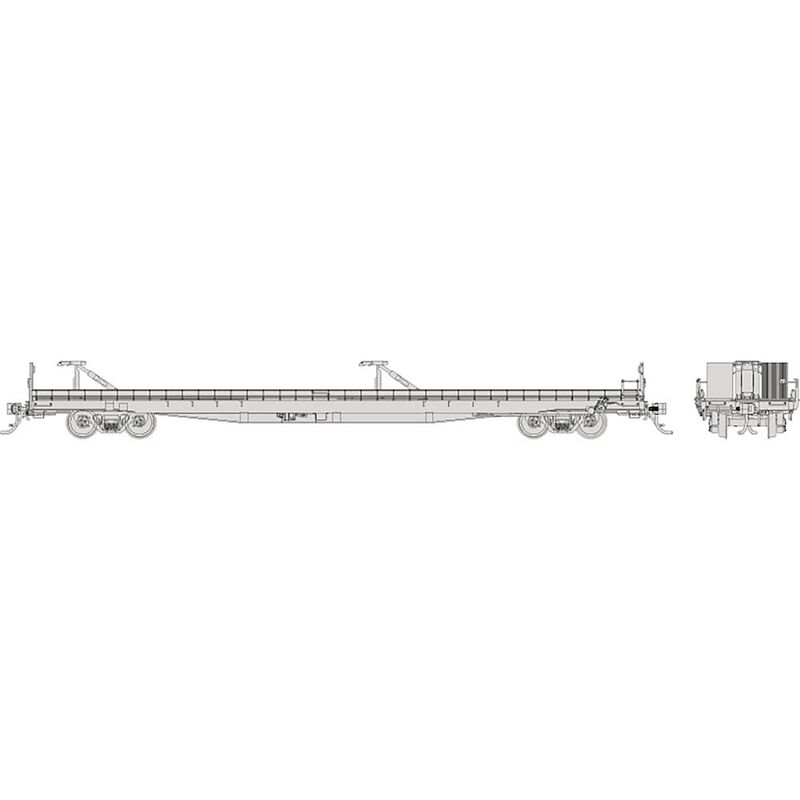 HO Marine Ind Piggyback Flatcar Undec