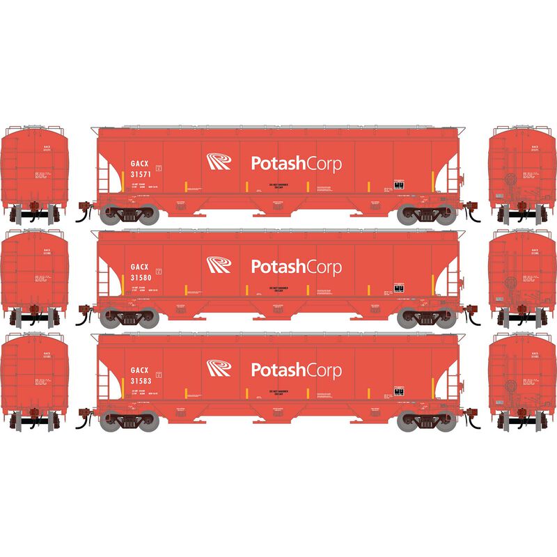 HO GEN Trinity 5161 Covered Hopper, GACX #31571/31580/31583 (3)