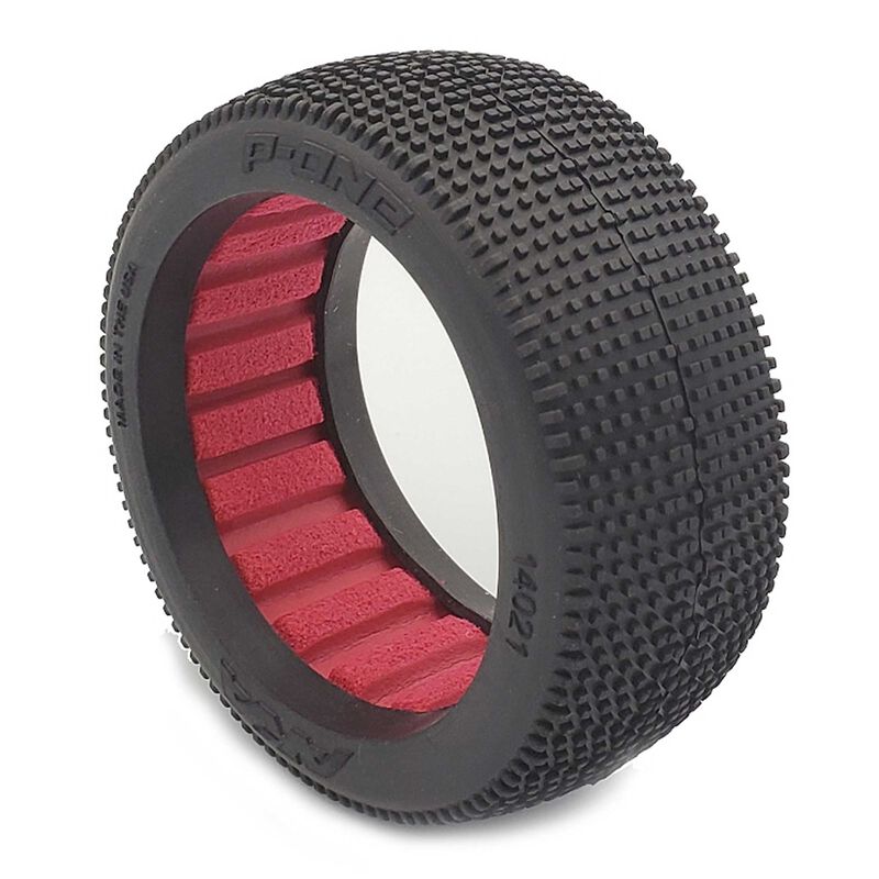 1/8 P1 Super Soft Long Wear Tires, Red Inserts (2): Buggy