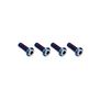 3x10mm Top Hat Titanium Screw, Burnt blue (4)