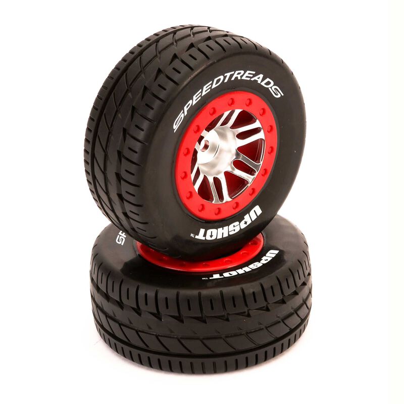 SpeedTreads Upshot SC Tire Mounted (2): Traxxas Slash/Rustler 4X4 Front Rear ECX