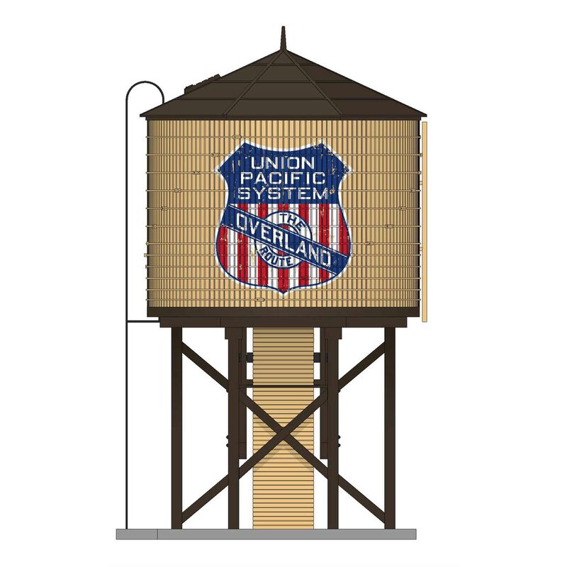 HO, Operating Water Tower with Sound, UP, Weathered