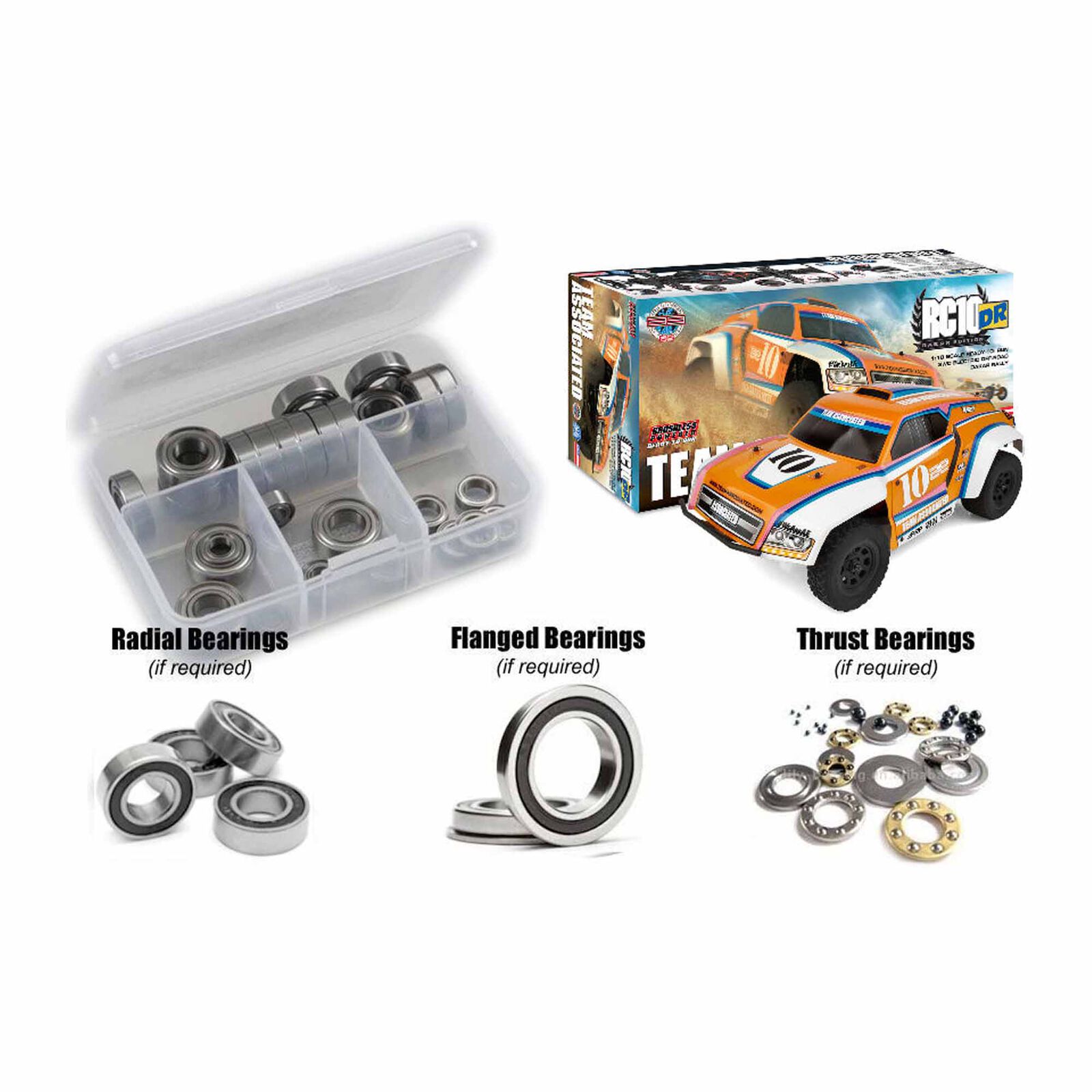 Associated RC10DR Desert Ed. 1/10th (#90052) Rubber Shielded Bearing Kit