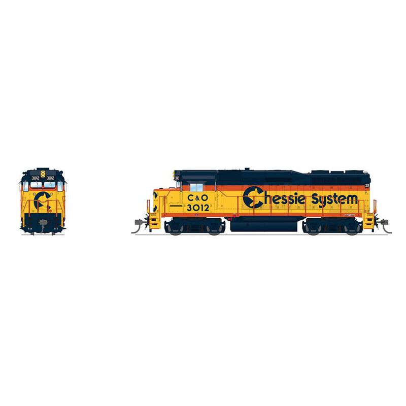 HO EMD GP30 Locomotive, Chessie System, Paragon4, C&O 3007