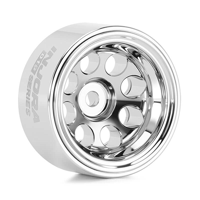 INJORA 1/30 Aluminum 0.7" D19 Front/Rear Rock Crawler Wheels, 1/30 Axial SCX30 (4)
