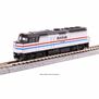 N EMD F40PH No Ditch light Amtrak Phase III #350 w/ DCC