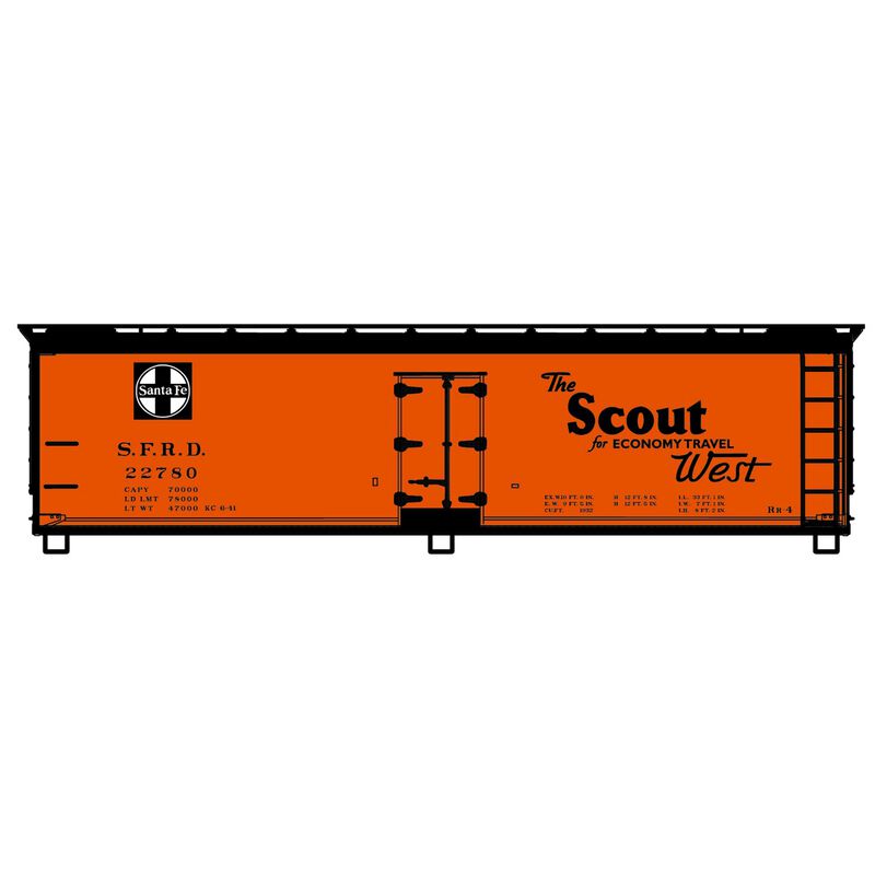 HO KIT 40' USRA Wood Double Sheathed Box SF The Scout