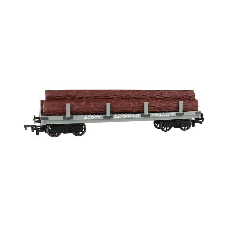 HO Sodor Logging Company Flat Wagon with Logs