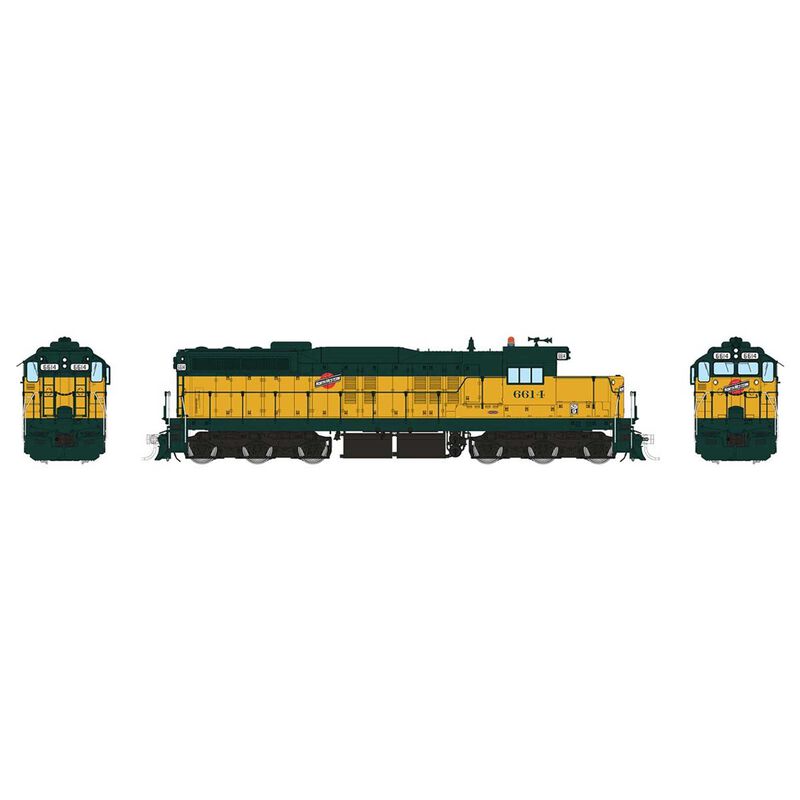 HO EMD SD9 Locomotive: Chicago & North Western: #6614