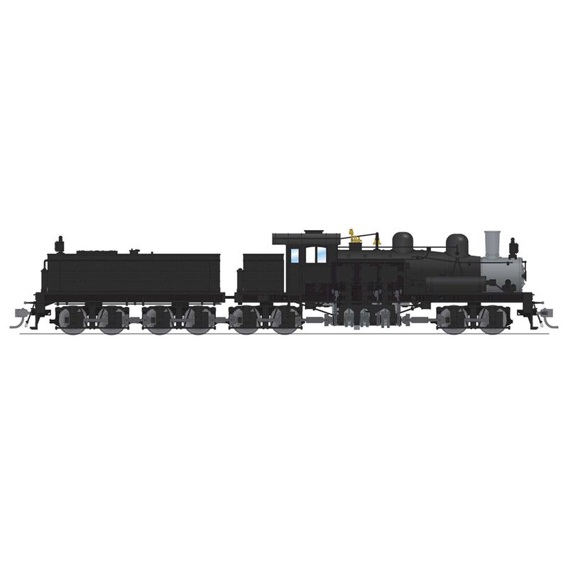 HO Class D 4 Truck Shay Locomotive, Unlettered Black
