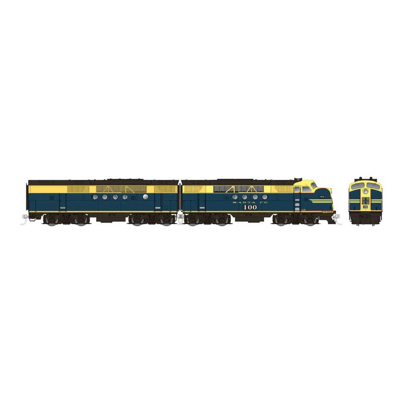 HO EMD FT A+B (DC/Silent): AT&SF - Freight Scheme: #100L + 100A