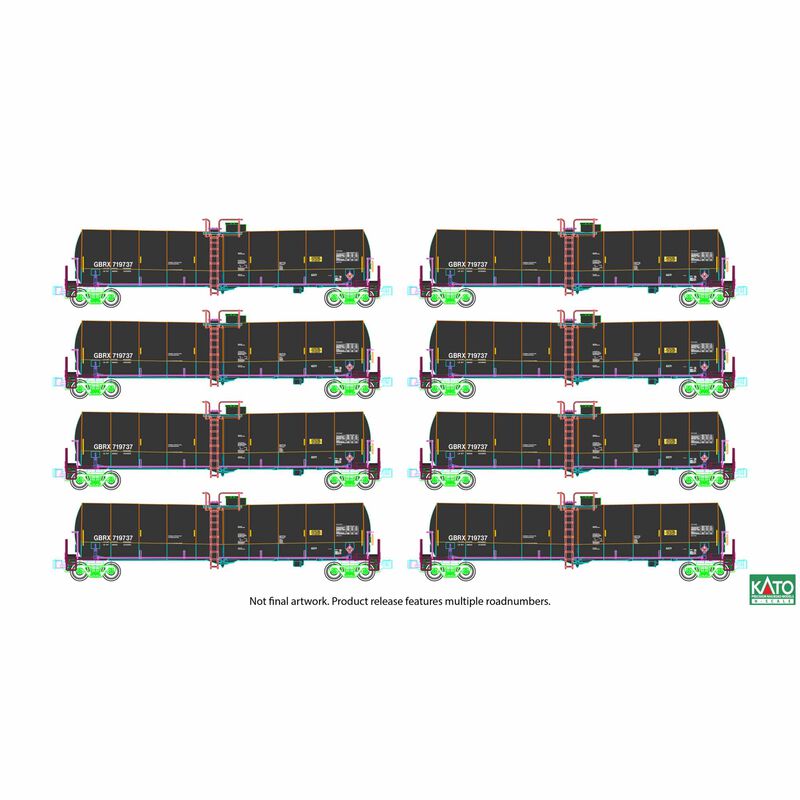Greenbrier Tank Car 8 Car Set, GBRX  Set B