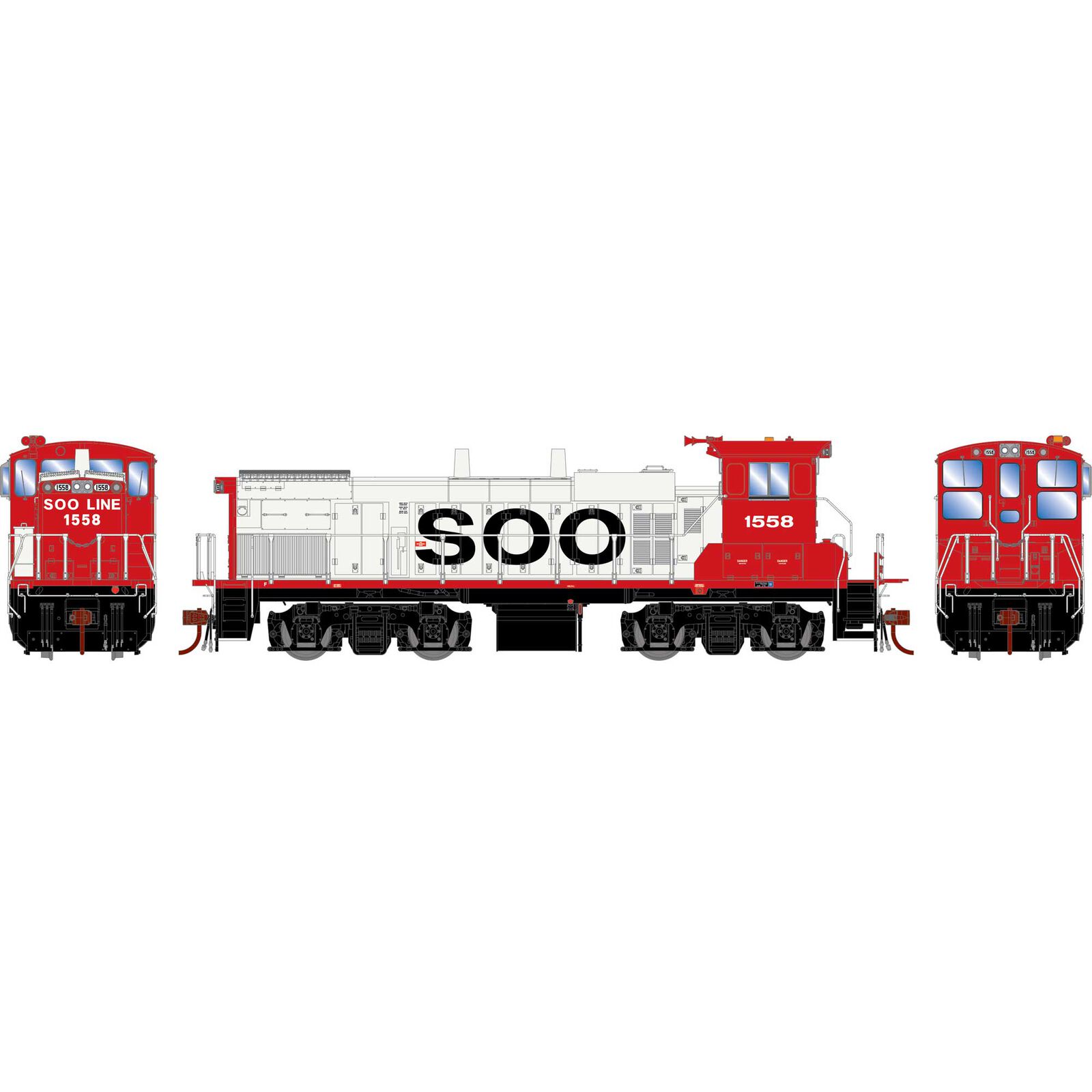 HO MP15AC Locomotive, SOO #1558