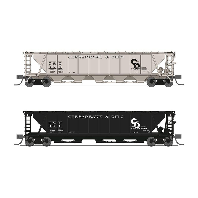 N H32 Covered Hopper, C&O (2-pack)