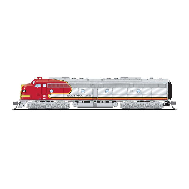 N EMD E8A Locomotive with DCC & Sound, ATSF 83L, Warbonnet