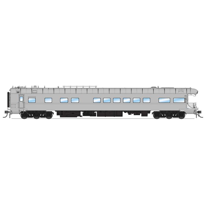 HO SCALE Union Pacific Business Car, Painted Primer Gray w/ Black Trucks