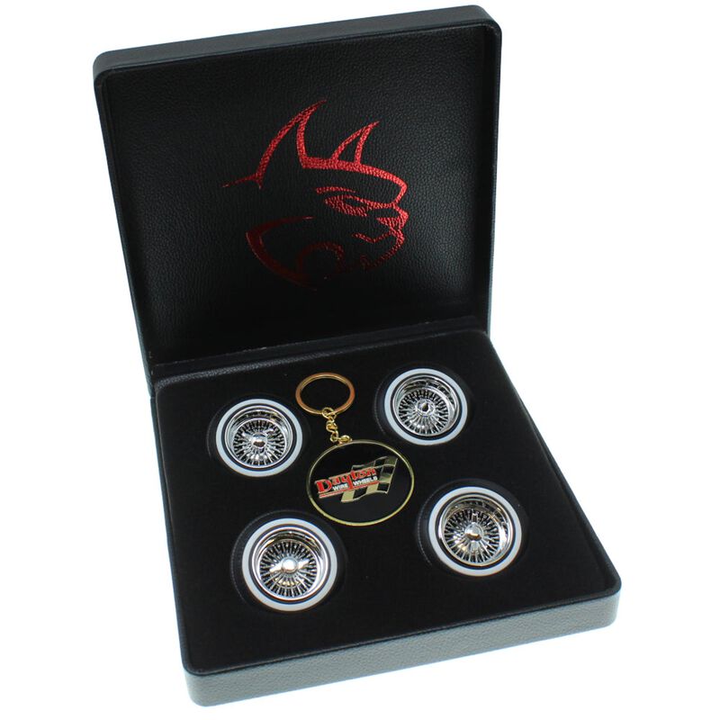 Chrome Dayton Wire Wheel Set, 1/10 Redcat Lowrider (4)