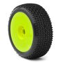 1/8 Cityblock Soft Long Wear Pre-Mounted Tires, Yellow EVO Wheels (2): Buggy