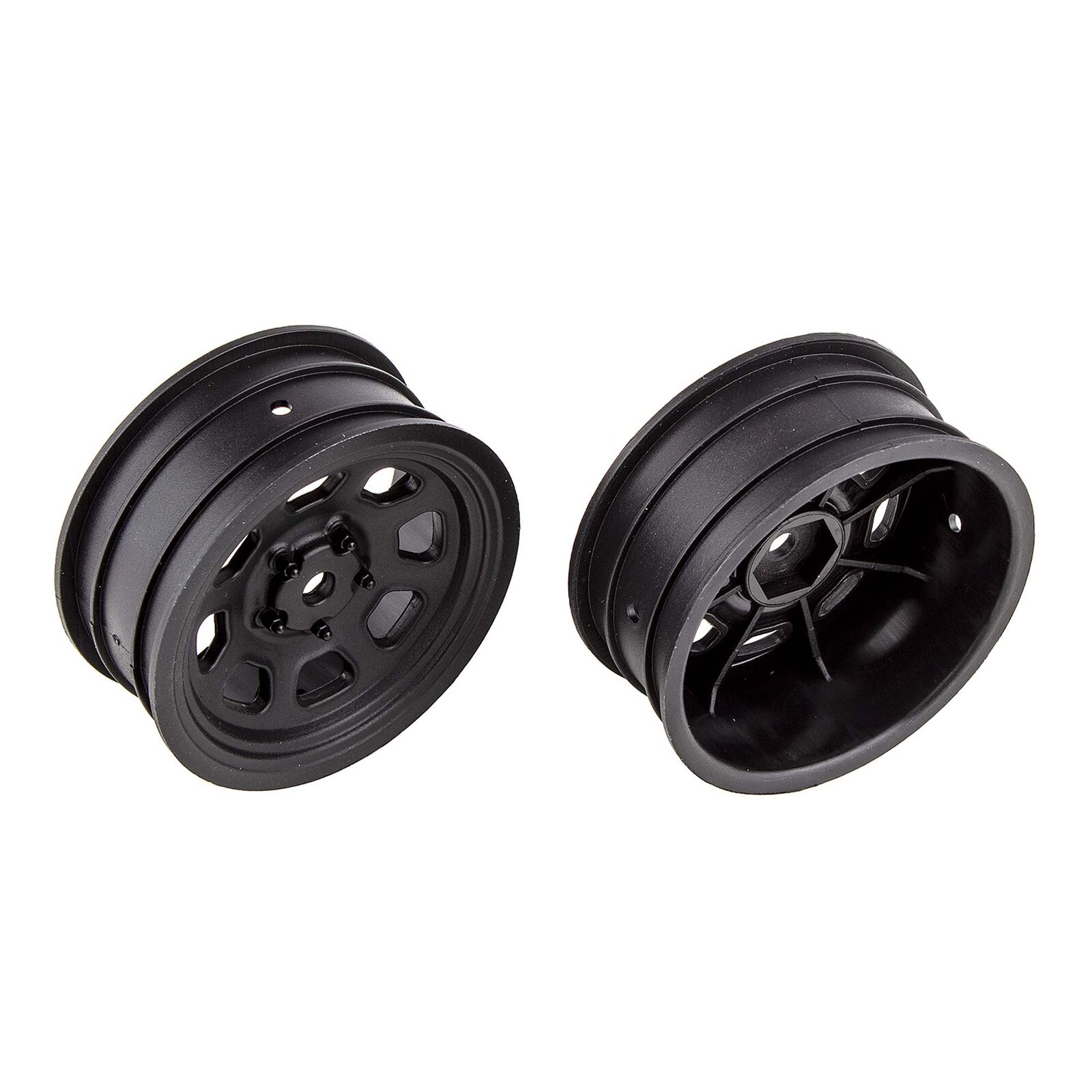 1/10 2.2" 2WD Front Dirt Oval Wheels, Black (2)