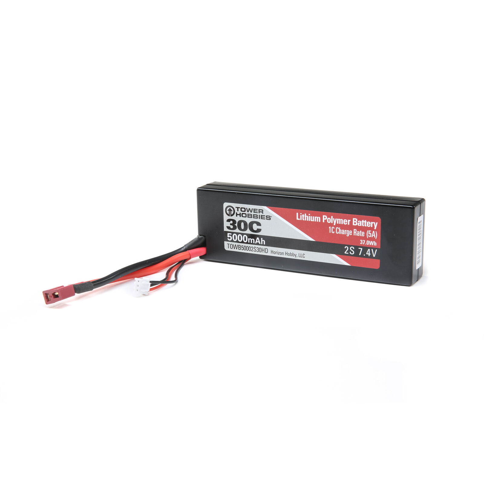 7.4V 5000mAh 30C 2S LiPo, Hardcase: Deans