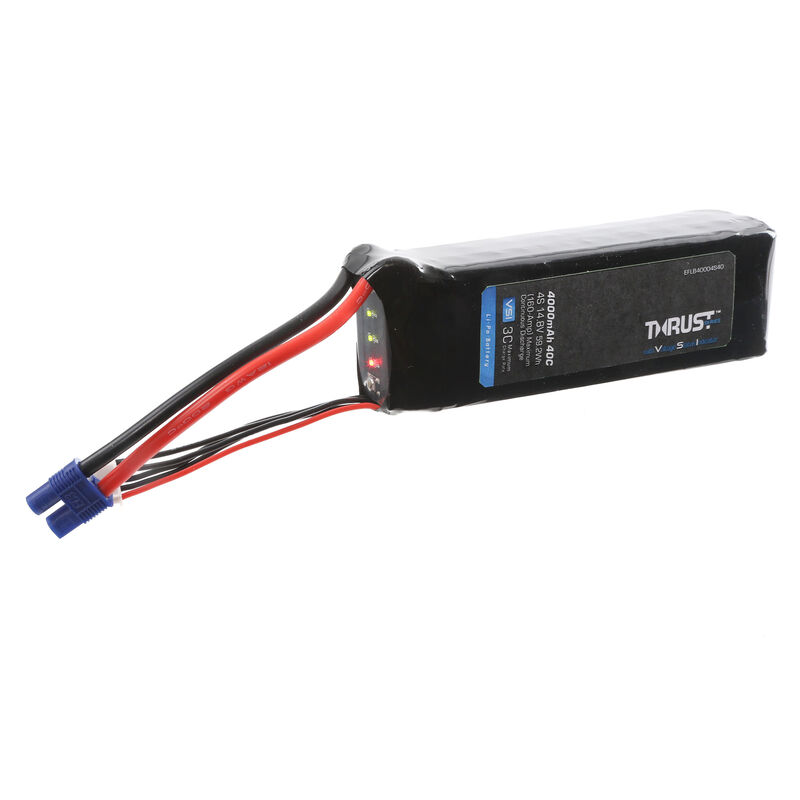 14.8V 4000mAh 4S 40C Thrust VSI LiPo Battery: EC3
