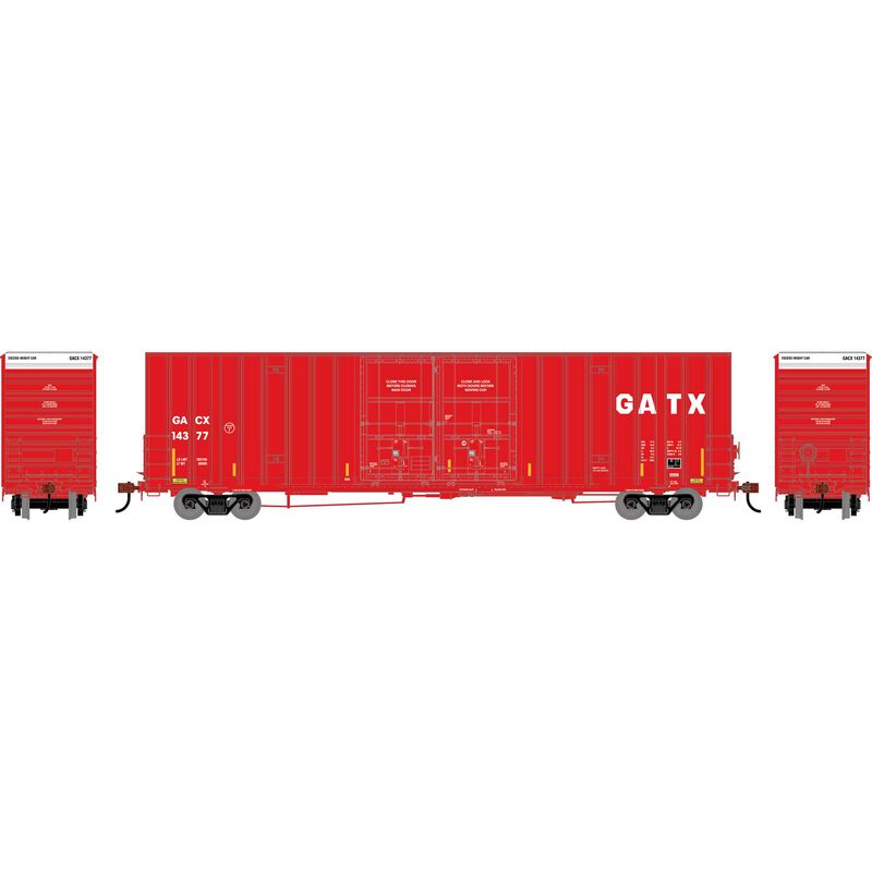 HO ATH 60' Gunderson High Cube Double Door Box Car, GACX #14377
