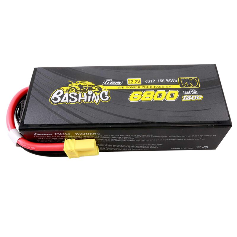 22.2V 6800mAh 6S 120C G-Tech Bashing Series Hardcase LiPo Battery: EC5