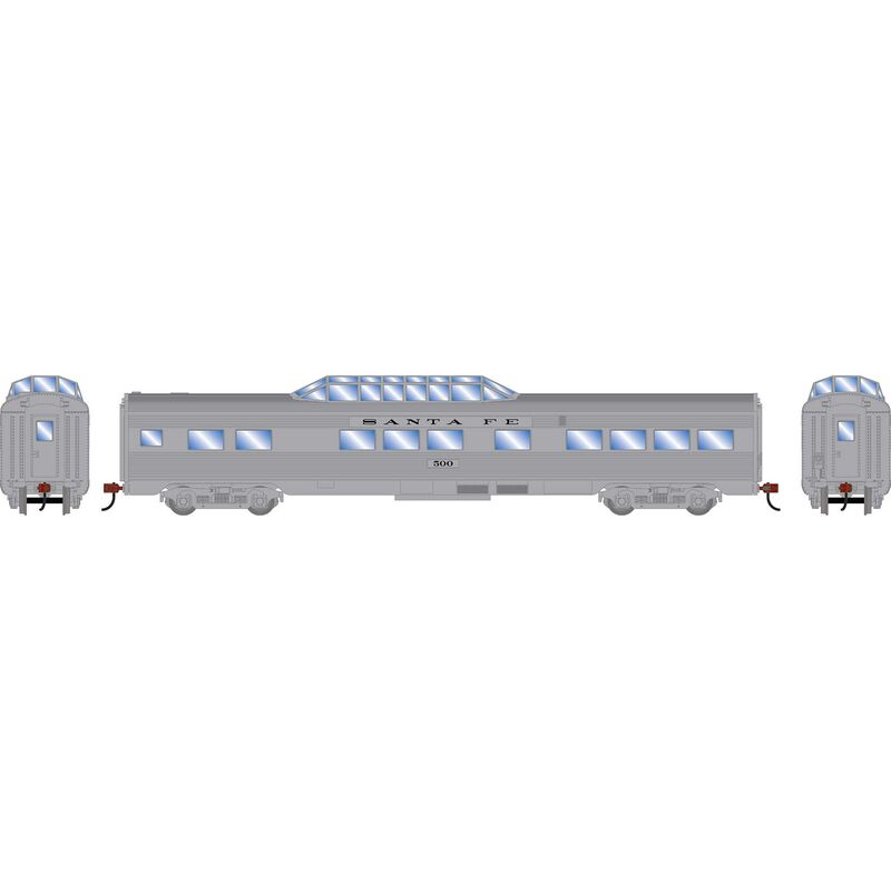 HO RND Streamline Dome Car, ATSF #500