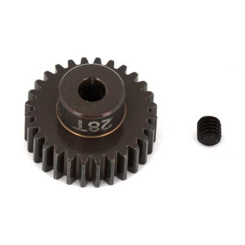 Factory Team Aluminum Pinion Gear, 28T, 48P, 1/8 Shaft