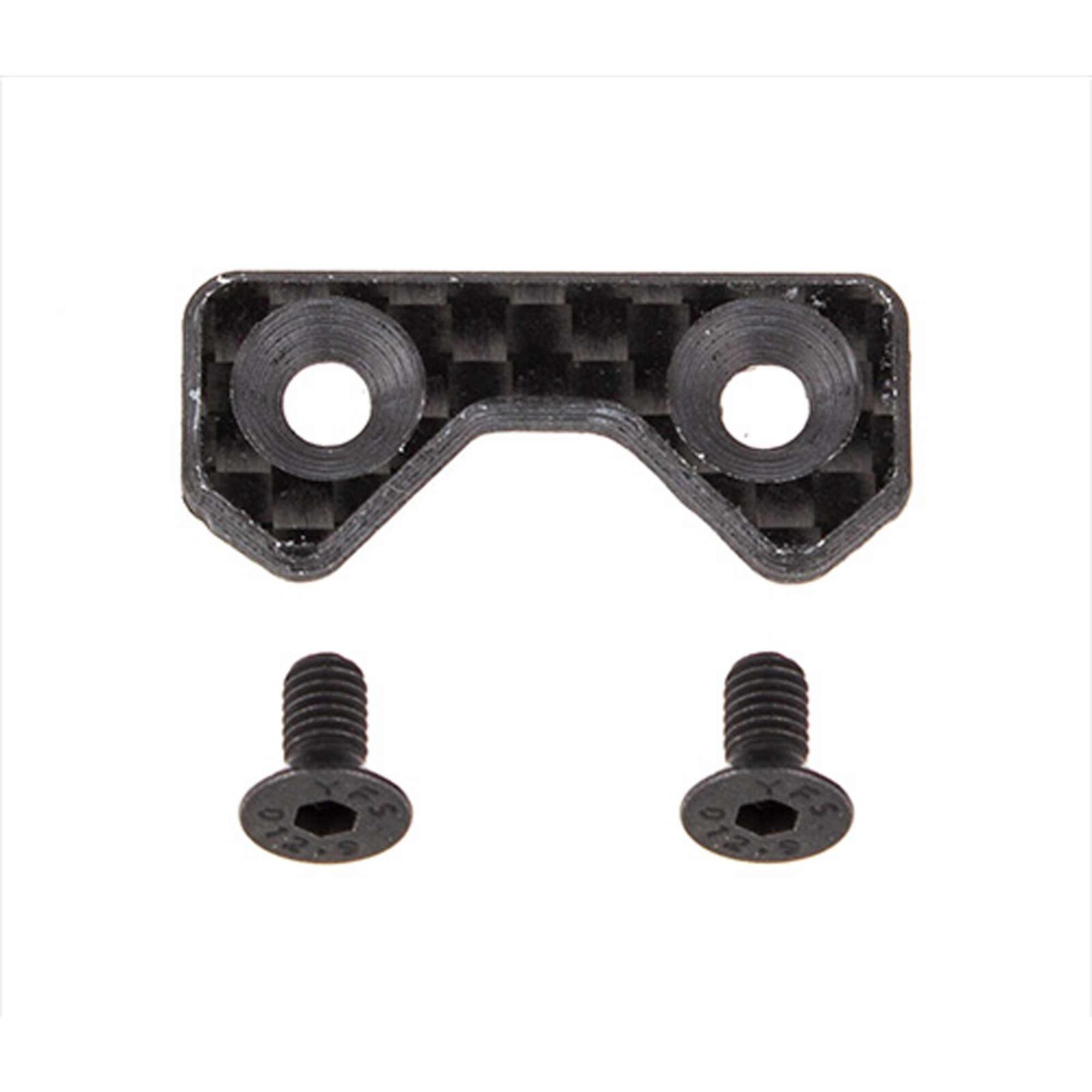 Ractory Team Carbon Fiber One-Piece Front Wing Button, 1/10 Team Associated RC10